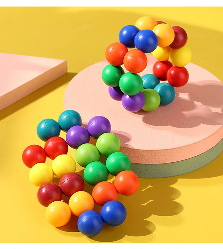 Sensory Fidget Toy – Balle Éducative 3D Rotative