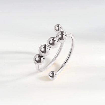 Bague Ouverte Rotative à Perle – Accessoire Discret & Apaisant