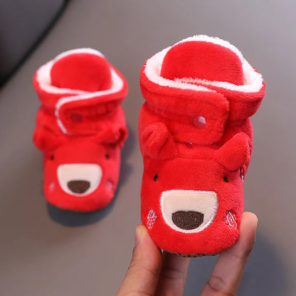 Chaussons bébé hiver en coton – Motif dessin animé