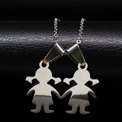 Boys & Girls Family Necklace | Stainless Steel Mom Pendant