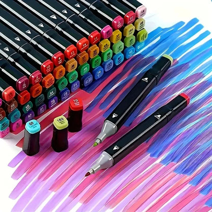 Ensemble de marqueurs à double pointe – 24 à 168 couleurs
