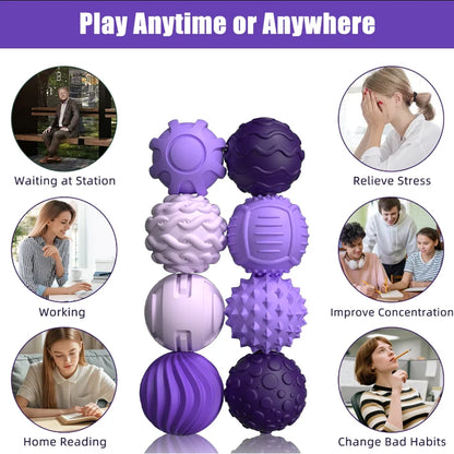 Boules Sensorielles Magnétiques en Silicone – Accessoires Anti‑Stress