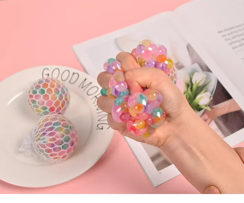 Balle Sensorielle Arc‑en‑Ciel – Squishy Anti‑Stress