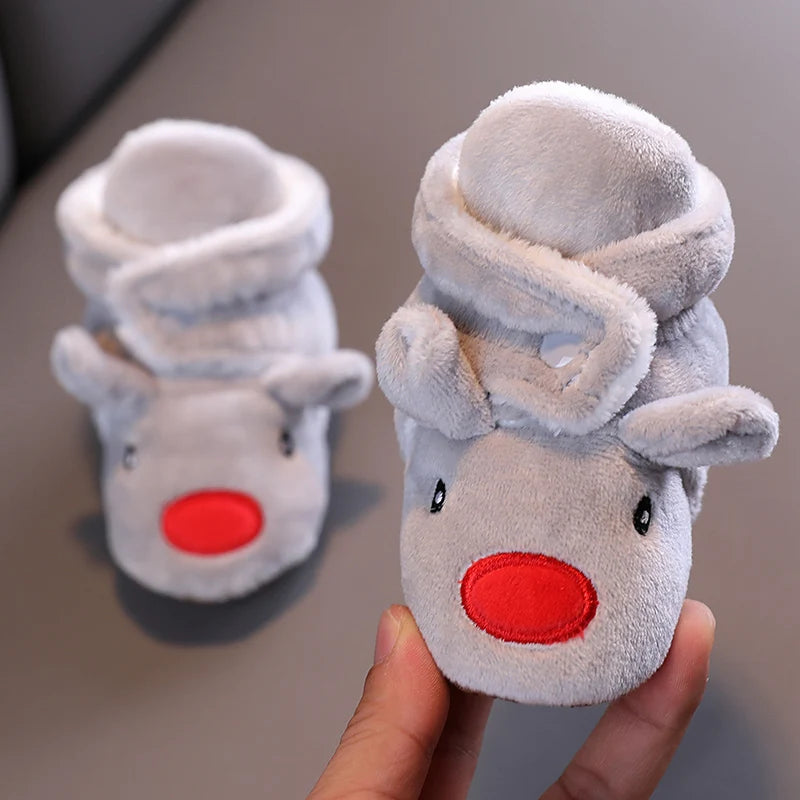 Chaussons bébé hiver en coton – Motif dessin animé