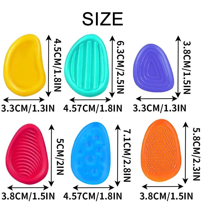 Sensory Stones – Pierres Sensorielles Texturées (6/8 pièces)