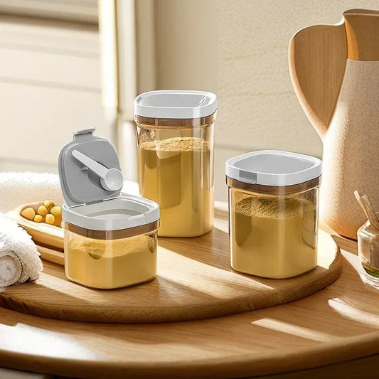 Contenant 3‑en‑1 pour lait infantile – Hermétique, multi‑capacité et clé magnétique