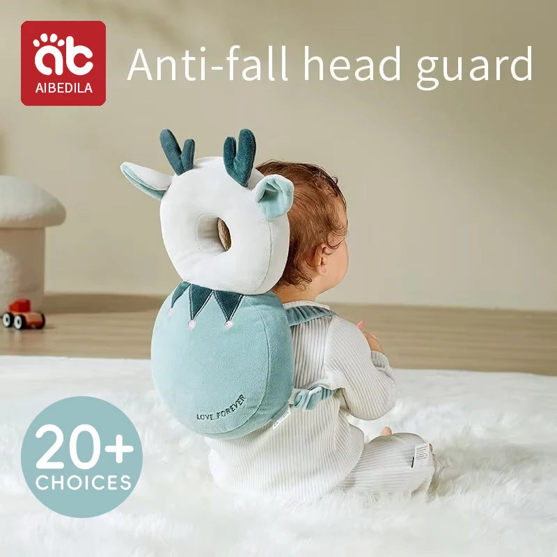 Coussin de protection tête bébé – Anti‑chute, doux et respirant (33 × 19 × 6 cm)