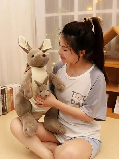 Peluche Kangourou Maman et Bébé | 27/35/60CM
