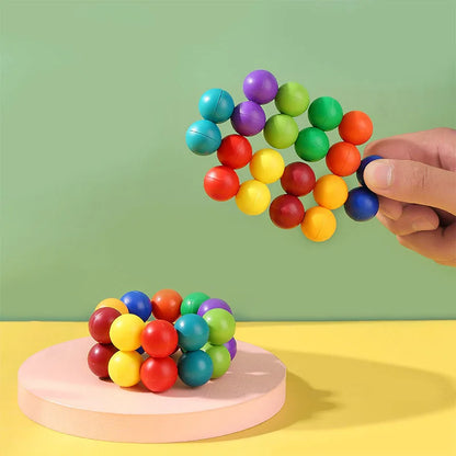 Sensory Fidget Toy – Balle Éducative 3D Rotative