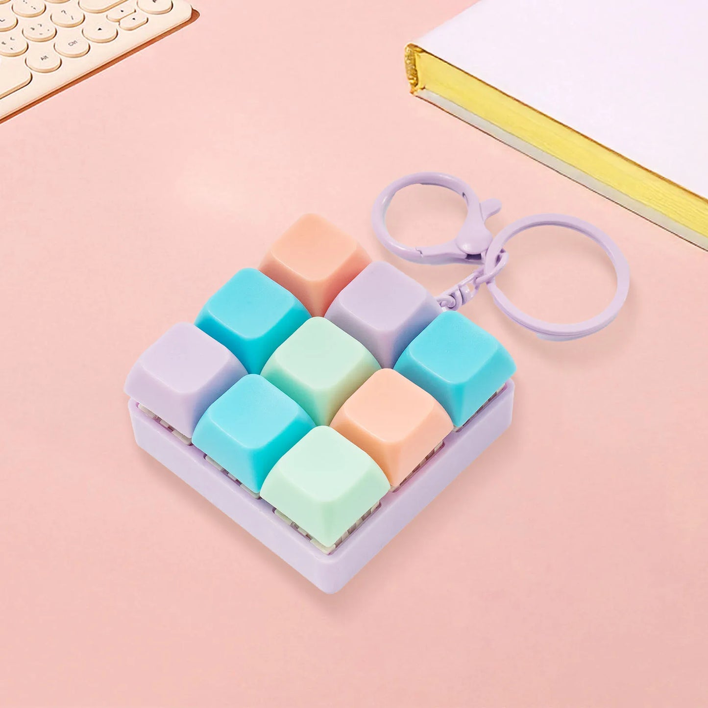 Porte‑Clé Anti‑Stress à Touches Pressables