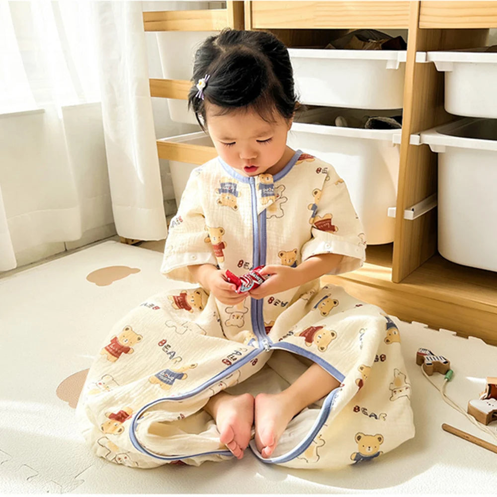 Gigoteuse Bébé 0-24 Mois | Coton Respirant à Manches Amovibles