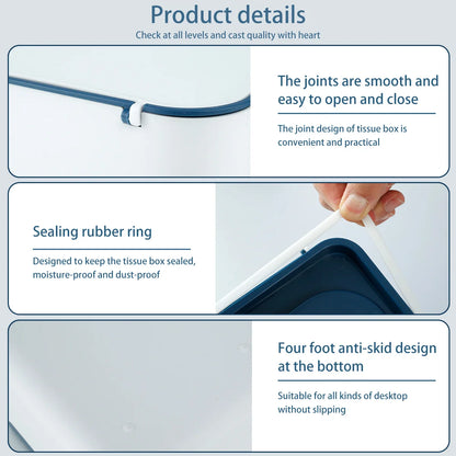 Boîte à lingettes portable avec couvercle – Étanche et anti-poussière