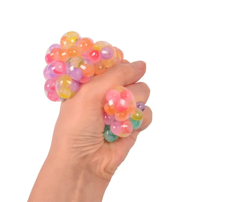 Balle Sensorielle Arc‑en‑Ciel – Squishy Anti‑Stress