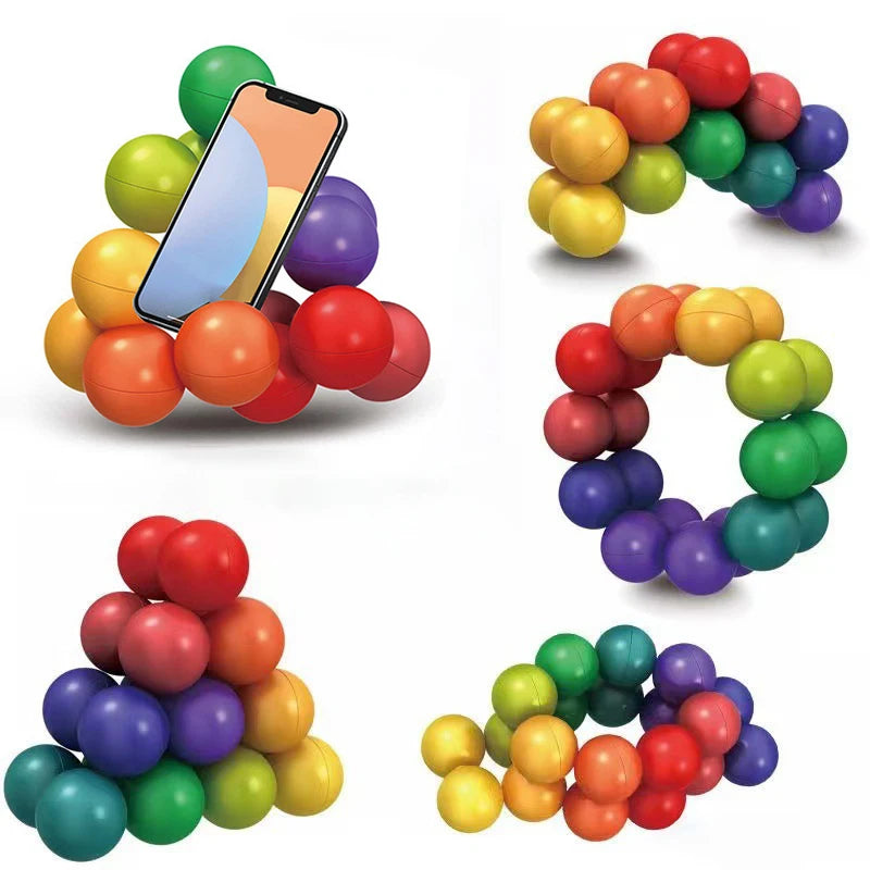 Sensory Fidget Toy – Balle Éducative 3D Rotative