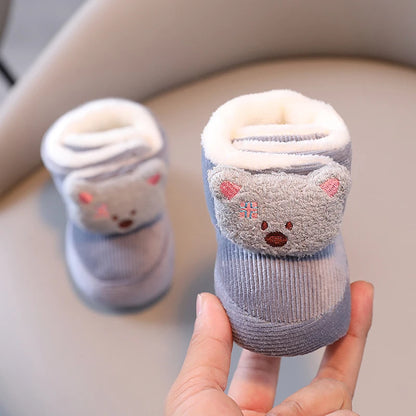 Chaussons bébé hiver en coton – Motif dessin animé