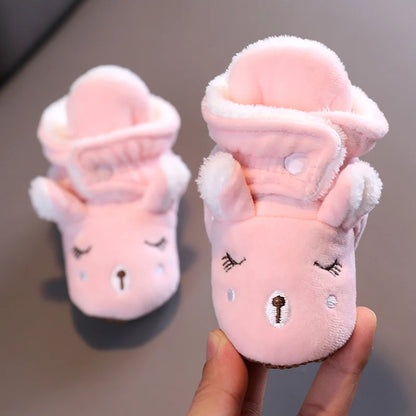 Chaussons bébé hiver en coton – Motif dessin animé