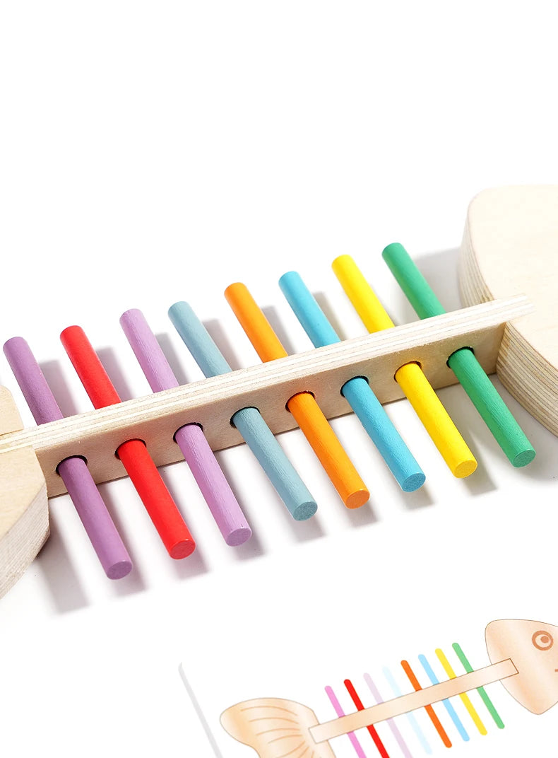Jeu Montessori d’Association des Couleurs – Bâtons d’Équilibre en Bois