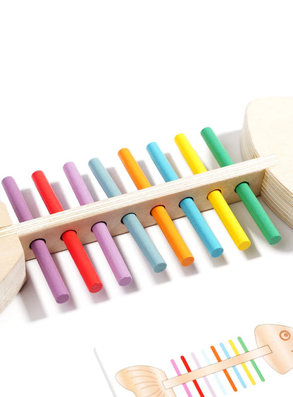 Jeu Montessori d’Association des Couleurs – Bâtons d’Équilibre en Bois