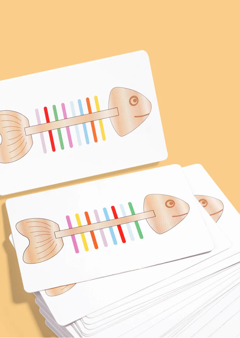 Jeu Montessori d’Association des Couleurs – Bâtons d’Équilibre en Bois