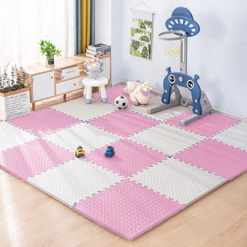 Tapis Puzzle modulable kit rose grand