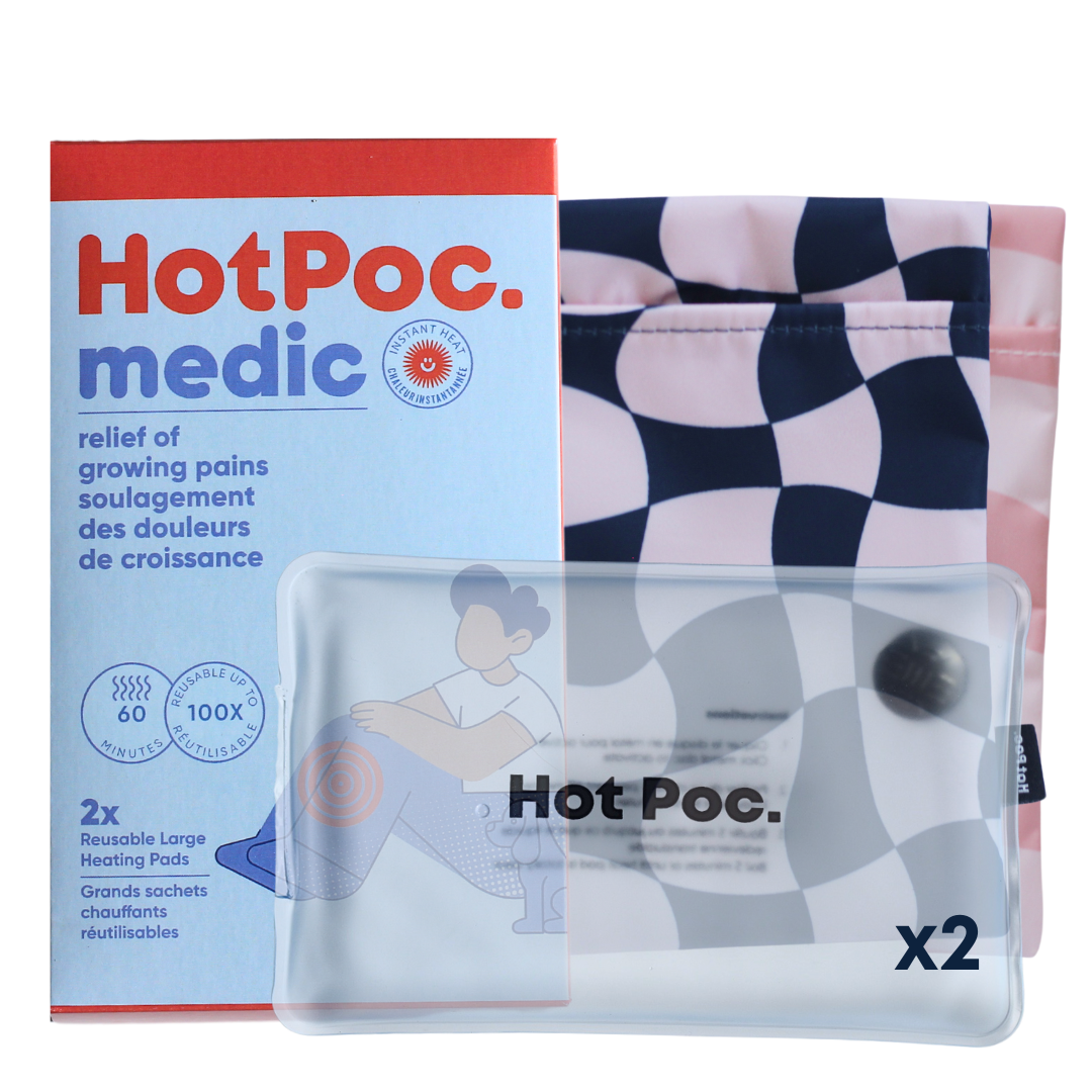 HotPoc Reusable Medic Heat Packs for Children — Set of 2 with Pouches