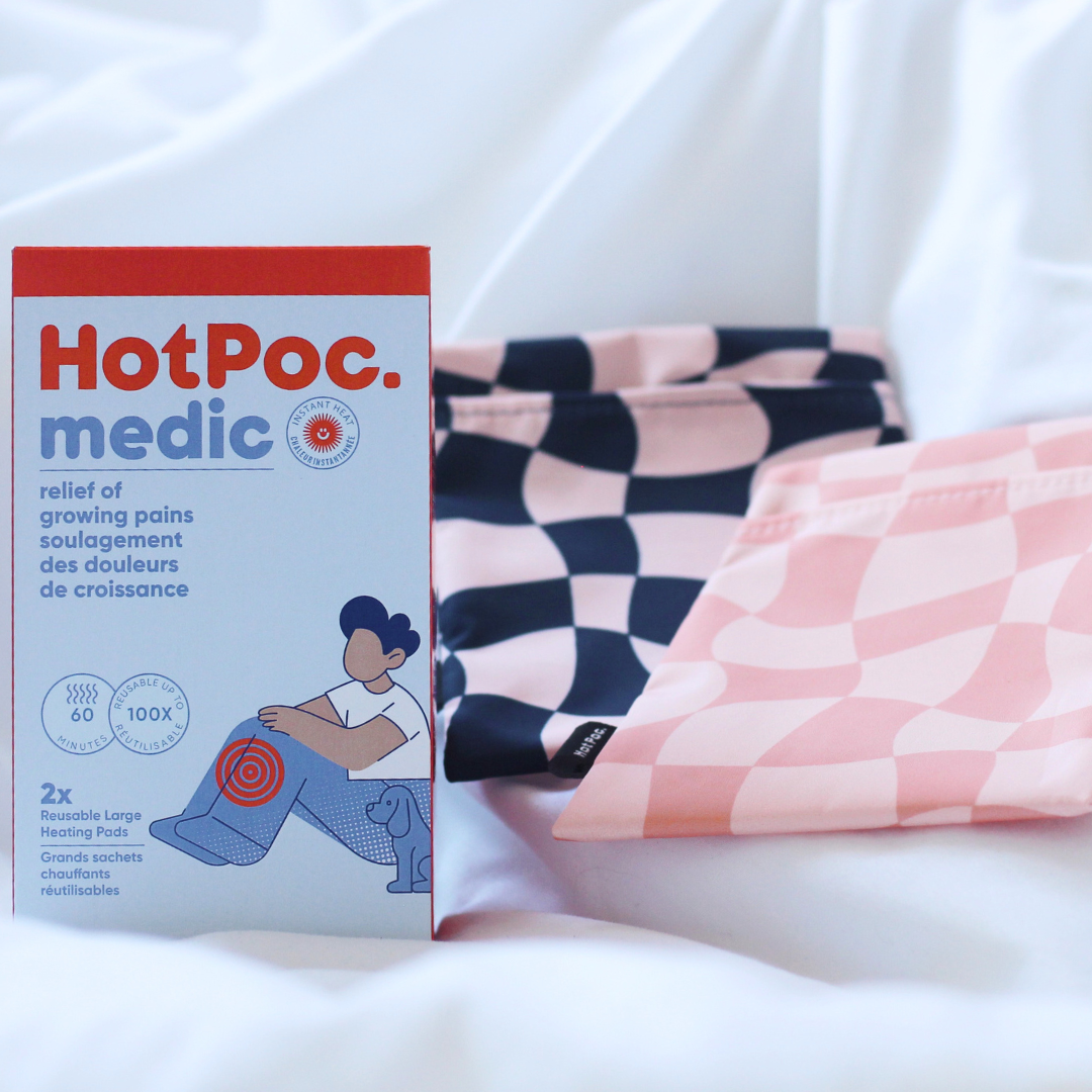 HotPoc Reusable Medic Heat Packs for Children — Set of 2 with Pouches