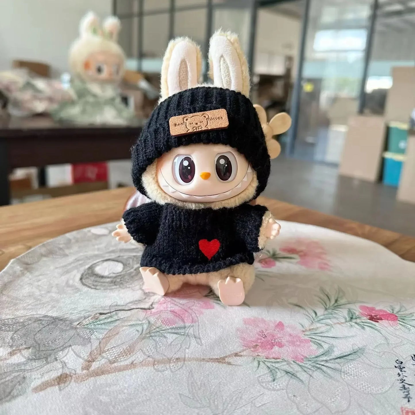 Vetements pour poupee labubu 17cm noir