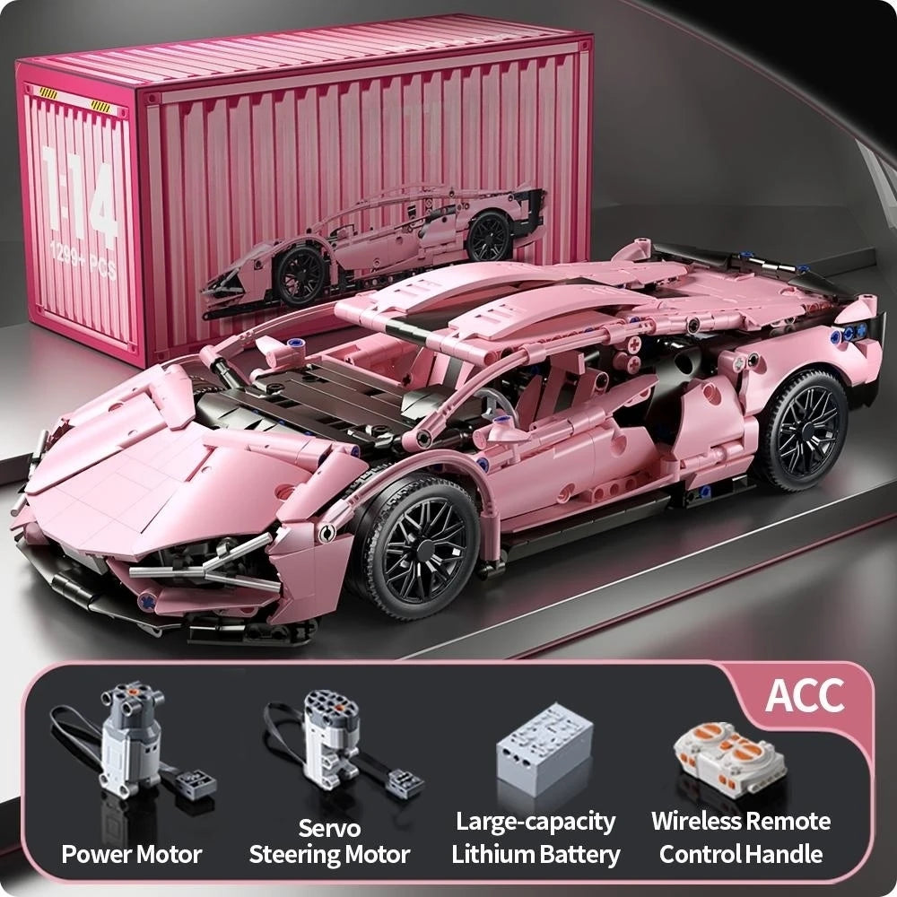Voiture_de_course_construire_ToylinX rose electrique