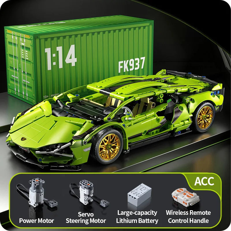 Voiture_de_course_construire_ToylinX verte electrique
