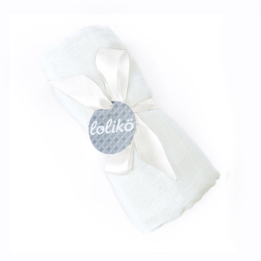 Mousseline en bambou pour bébé blanche