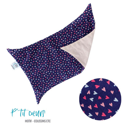 Mini oreiller "P'tits Coeurs"