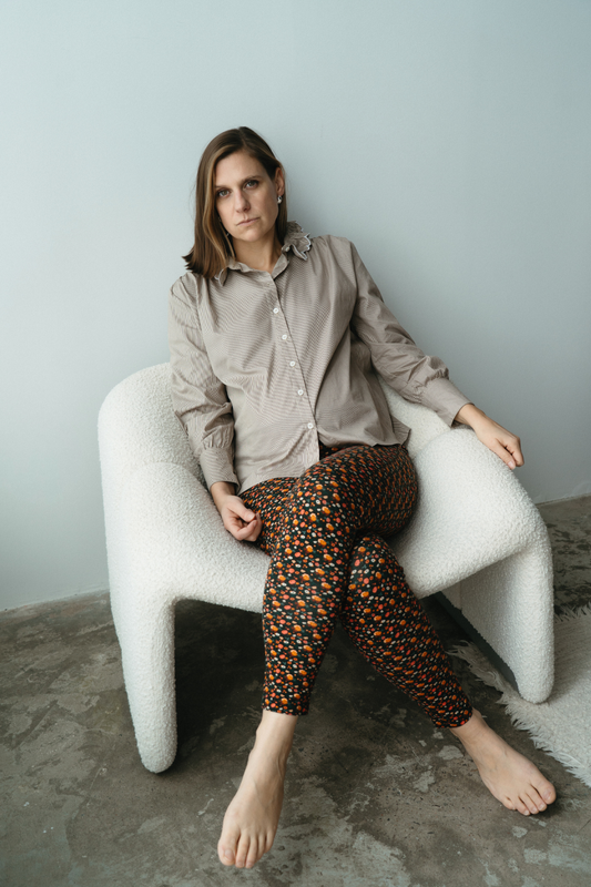 Léandre - Legging de maternité fleuri - Coton