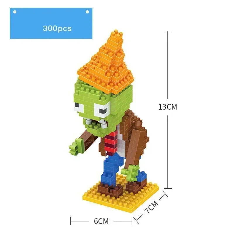 mini-figures Plants vs Zombies cone