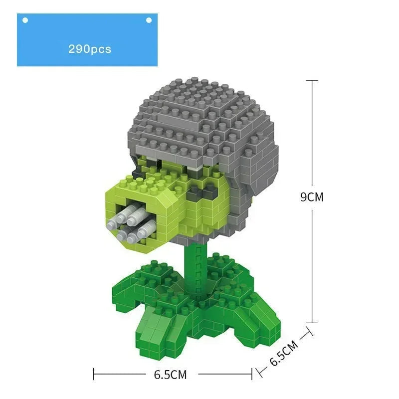 mini-figures Plants vs Zombies mitraillette