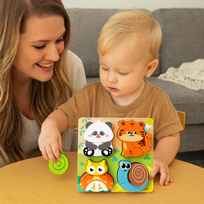 Puzzle en bois animaux | Éveil Ludique
