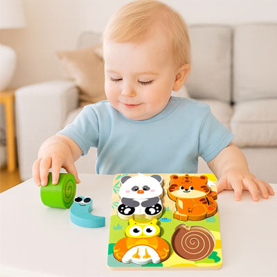 Puzzle en bois animaux | Éveil Ludique