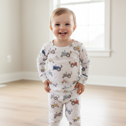 Pyjama Bambou - Enfant - Tracteurs