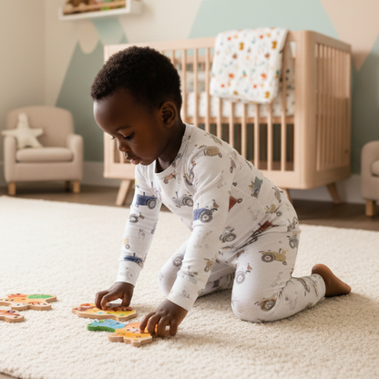 Pyjama Bambou - Enfant - Tracteurs