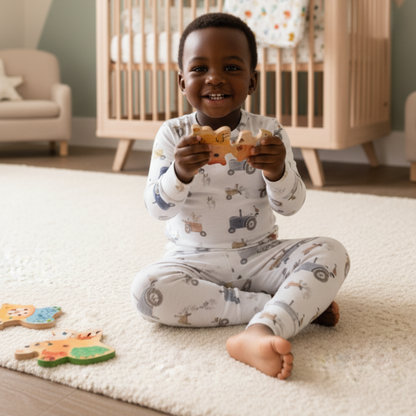Pyjama Bambou - Enfant - Tracteurs