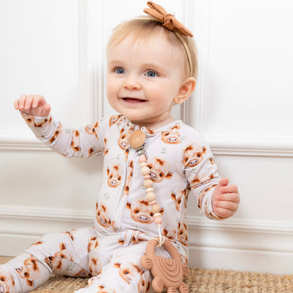 Pyjama Bambou  - Bébé - Vache highland