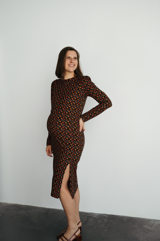 Flore - Robe de maternité fleurie - Coton